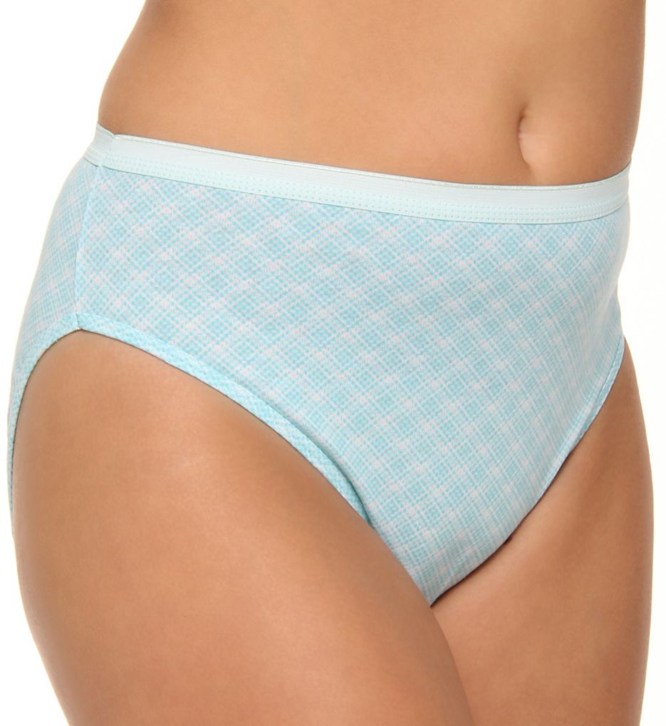 Just My Size Plus Size Cotton Hi Cut Panties 5 Pack 1640 Just My Size Panties