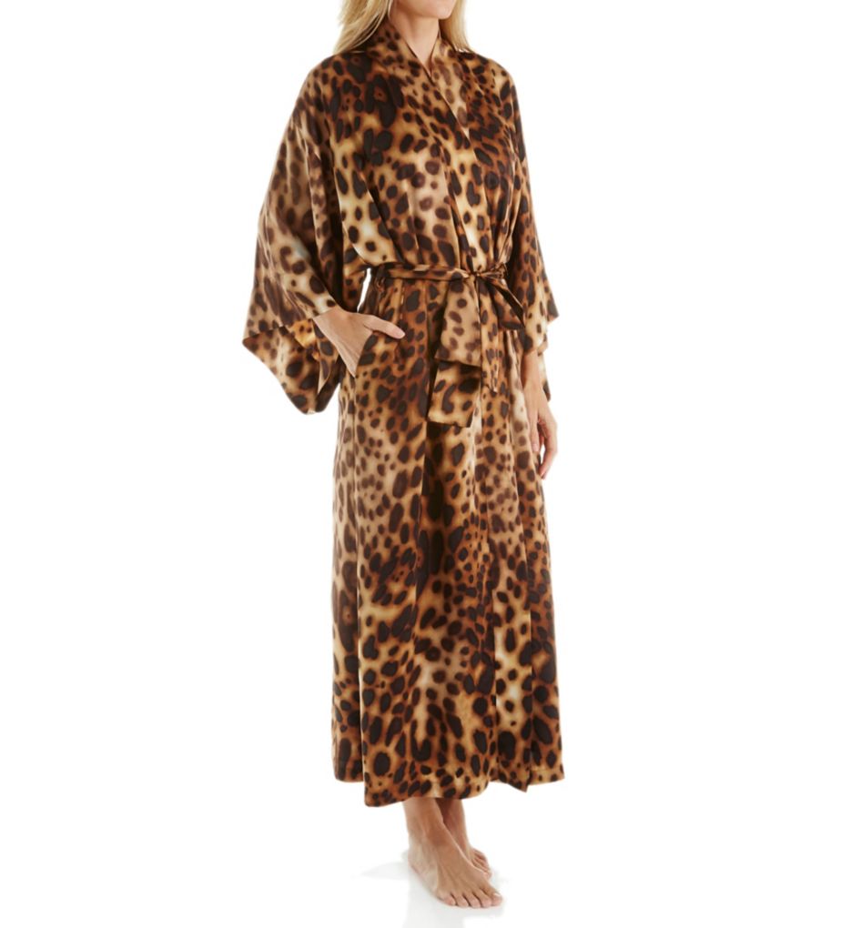cheetah print robe silk