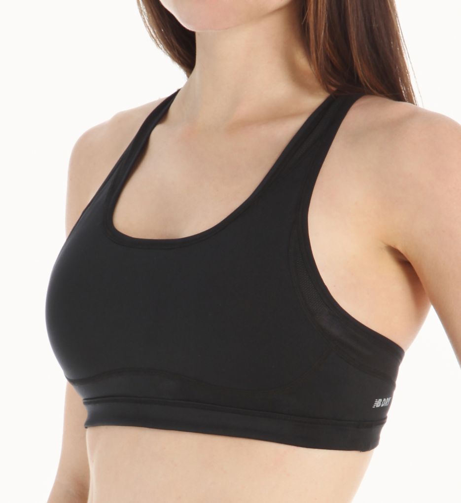 New Balance WBT3302 The Shapely Shaper A/B Cup Sports Bra (Black)