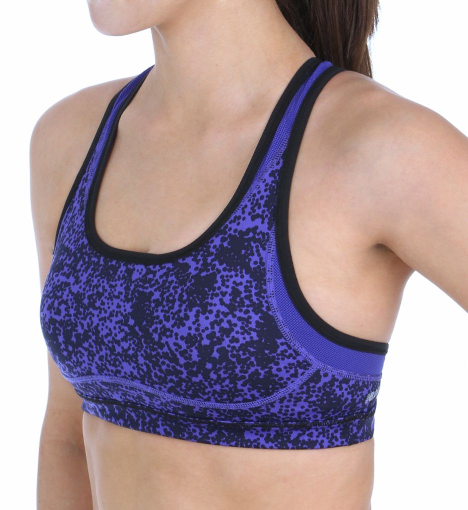 New Balance WBT6102 The Shapely Shaper Print Sports Bra (Titan Multi/Black)