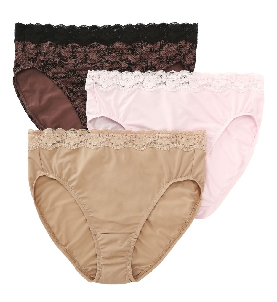 Olga 23067J Without A Stitch Lace HiCut Brief Panty 3 Pack eBay