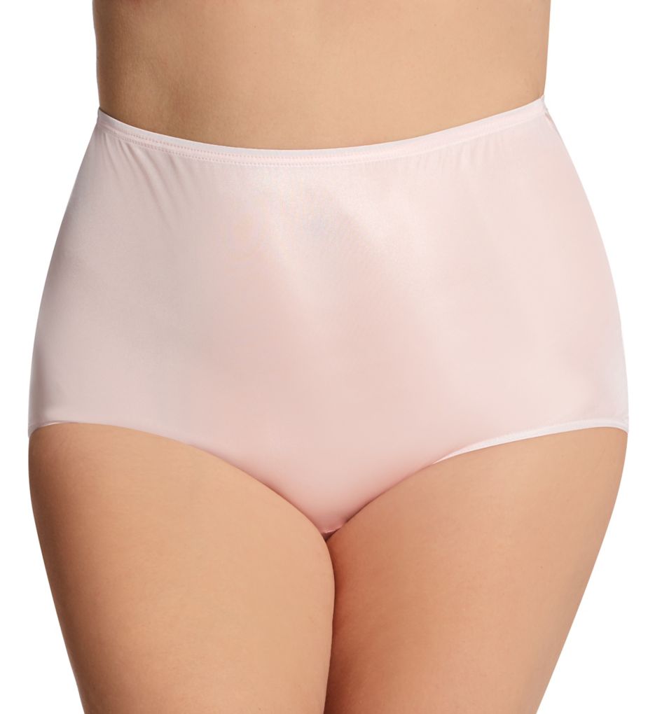 Shadowline Plus Size Hidden Elastic Nylon Classic Brief Panty 17032P