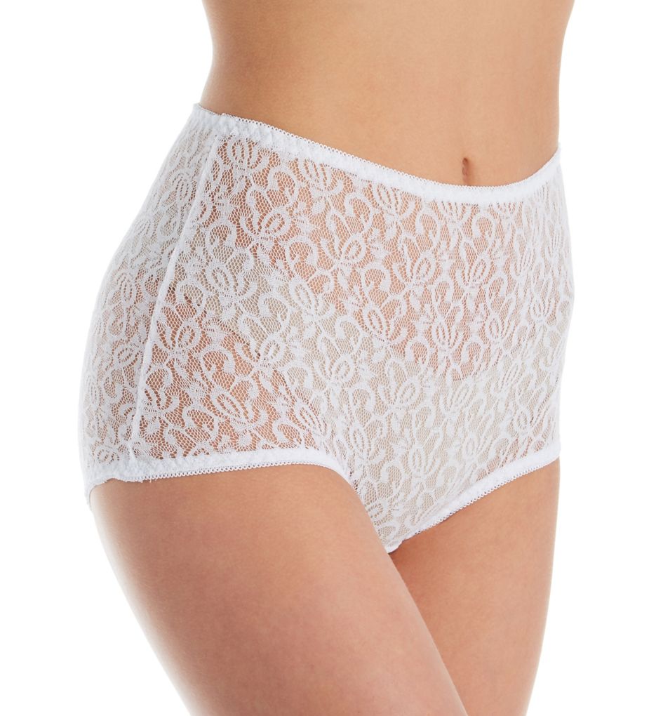 Teri 3 Pack Basic Lace Full Cut Brief Panties 308